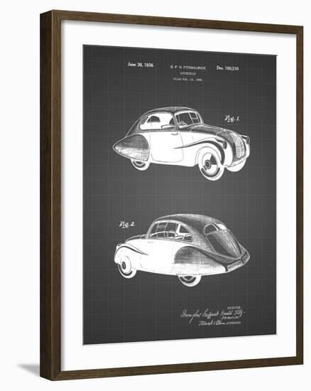 PP697-Black Grid 1936 Tatra Concept Patent Poster-Cole Borders-Framed Giclee Print