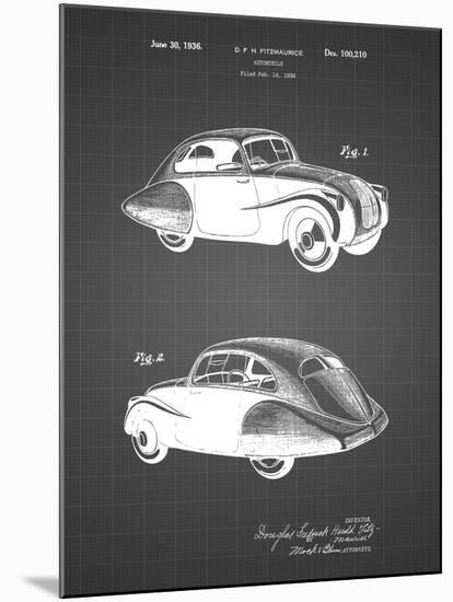 PP697-Black Grid 1936 Tatra Concept Patent Poster-Cole Borders-Mounted Giclee Print