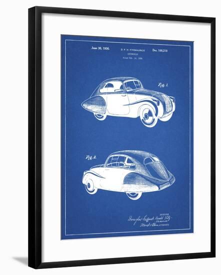 PP697-Blueprint 1936 Tatra Concept Patent Poster-Cole Borders-Framed Giclee Print