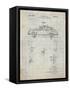 PP698-Antique Grid Parchment 1960 Porsche 365 Patent Poster-Cole Borders-Framed Stretched Canvas