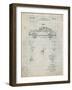 PP698-Antique Grid Parchment 1960 Porsche 365 Patent Poster-Cole Borders-Framed Giclee Print