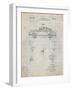 PP698-Antique Grid Parchment 1960 Porsche 365 Patent Poster-Cole Borders-Framed Giclee Print