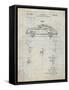 PP698-Antique Grid Parchment 1960 Porsche 365 Patent Poster-Cole Borders-Framed Stretched Canvas