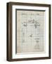PP698-Antique Grid Parchment 1960 Porsche 365 Patent Poster-Cole Borders-Framed Giclee Print
