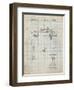 PP698-Antique Grid Parchment 1960 Porsche 365 Patent Poster-Cole Borders-Framed Premium Giclee Print