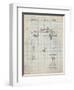 PP698-Antique Grid Parchment 1960 Porsche 365 Patent Poster-Cole Borders-Framed Premium Giclee Print