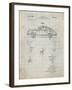 PP698-Antique Grid Parchment 1960 Porsche 365 Patent Poster-Cole Borders-Framed Giclee Print