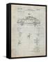 PP698-Antique Grid Parchment 1960 Porsche 365 Patent Poster-Cole Borders-Framed Stretched Canvas