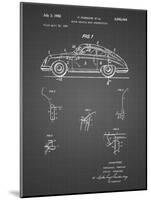 PP698-Black Grid 1960 Porsche 365 Patent Poster-Cole Borders-Mounted Giclee Print