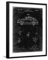 PP698-Black Grunge 1960 Porsche 365 Patent Poster-Cole Borders-Framed Giclee Print