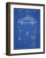 PP698-Blueprint 1960 Porsche 365 Patent Poster-Cole Borders-Framed Giclee Print