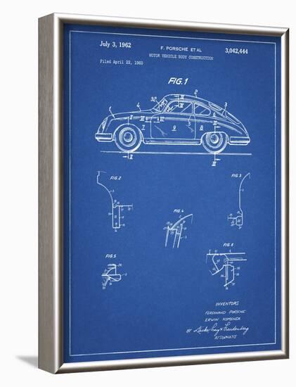 PP698-Blueprint 1960 Porsche 365 Patent Poster-Cole Borders-Framed Giclee Print