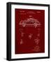 PP698-Burgundy 1960 Porsche 365 Patent Poster-Cole Borders-Framed Giclee Print