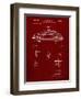 PP698-Burgundy 1960 Porsche 365 Patent Poster-Cole Borders-Framed Premium Giclee Print