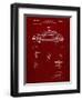 PP698-Burgundy 1960 Porsche 365 Patent Poster-Cole Borders-Framed Premium Giclee Print