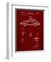 PP698-Burgundy 1960 Porsche 365 Patent Poster-Cole Borders-Framed Premium Giclee Print