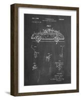 PP698-Chalkboard 1960 Porsche 365 Patent Poster-Cole Borders-Framed Giclee Print