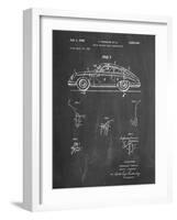 PP698-Chalkboard 1960 Porsche 365 Patent Poster-Cole Borders-Framed Giclee Print