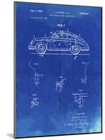 PP698-Faded Blueprint 1960 Porsche 365 Patent Poster-Cole Borders-Mounted Giclee Print