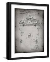 PP698-Faded Grey 1960 Porsche 365 Patent Poster-Cole Borders-Framed Giclee Print