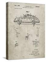 PP698-Sandstone 1960 Porsche 365 Patent Poster-Cole Borders-Stretched Canvas