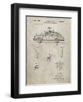 PP698-Sandstone 1960 Porsche 365 Patent Poster-Cole Borders-Framed Premium Giclee Print