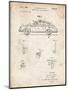 PP698-Vintage Parchment 1960 Porsche 365 Patent Poster-Cole Borders-Mounted Premium Giclee Print