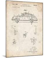 PP698-Vintage Parchment 1960 Porsche 365 Patent Poster-Cole Borders-Mounted Giclee Print