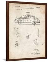 PP698-Vintage Parchment 1960 Porsche 365 Patent Poster-Cole Borders-Framed Giclee Print