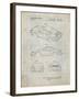 PP700-Antique Grid Parchment 199 Porsche 911 Patent Poster-Cole Borders-Framed Giclee Print