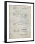 PP700-Antique Grid Parchment 199 Porsche 911 Patent Poster-Cole Borders-Framed Giclee Print