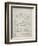 PP700-Antique Grid Parchment 199 Porsche 911 Patent Poster-Cole Borders-Framed Giclee Print