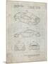PP700-Antique Grid Parchment 199 Porsche 911 Patent Poster-Cole Borders-Mounted Giclee Print
