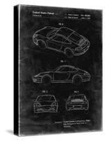 PP700-Black Grunge 199 Porsche 911 Patent Poster-Cole Borders-Stretched Canvas
