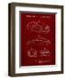 PP700-Burgundy 199 Porsche 911 Patent Poster-Cole Borders-Framed Giclee Print