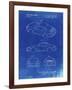 PP700-Faded Blueprint 199 Porsche 911 Patent Poster-Cole Borders-Framed Giclee Print