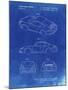 PP700-Faded Blueprint 199 Porsche 911 Patent Poster-Cole Borders-Mounted Giclee Print