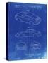 PP700-Faded Blueprint 199 Porsche 911 Patent Poster-Cole Borders-Stretched Canvas