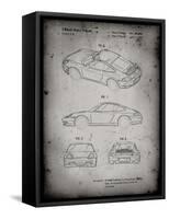 PP700-Faded Grey 199 Porsche 911 Patent Poster-Cole Borders-Framed Stretched Canvas
