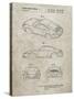 PP700-Sandstone 199 Porsche 911 Patent Poster-Cole Borders-Stretched Canvas