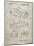 PP700-Sandstone 199 Porsche 911 Patent Poster-Cole Borders-Mounted Giclee Print