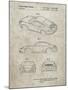 PP700-Sandstone 199 Porsche 911 Patent Poster-Cole Borders-Mounted Giclee Print