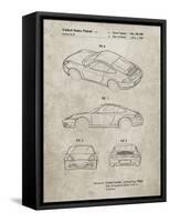 PP700-Sandstone 199 Porsche 911 Patent Poster-Cole Borders-Framed Stretched Canvas