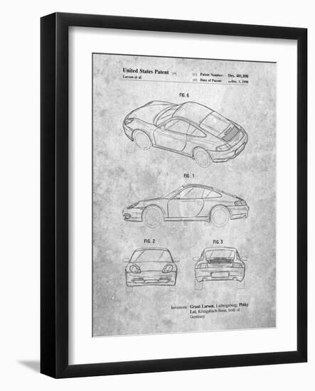 PP700-Slate 199 Porsche 911 Patent Poster-Cole Borders-Framed Giclee Print