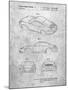 PP700-Slate 199 Porsche 911 Patent Poster-Cole Borders-Mounted Giclee Print