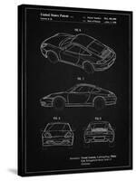 PP700-Vintage Black 199 Porsche 911 Patent Poster-Cole Borders-Stretched Canvas