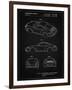 PP700-Vintage Black 199 Porsche 911 Patent Poster-Cole Borders-Framed Giclee Print