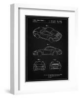 PP700-Vintage Black 199 Porsche 911 Patent Poster-Cole Borders-Framed Giclee Print