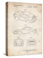 PP700-Vintage Parchment 199 Porsche 911 Patent Poster-Cole Borders-Stretched Canvas