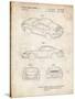 PP700-Vintage Parchment 199 Porsche 911 Patent Poster-Cole Borders-Stretched Canvas